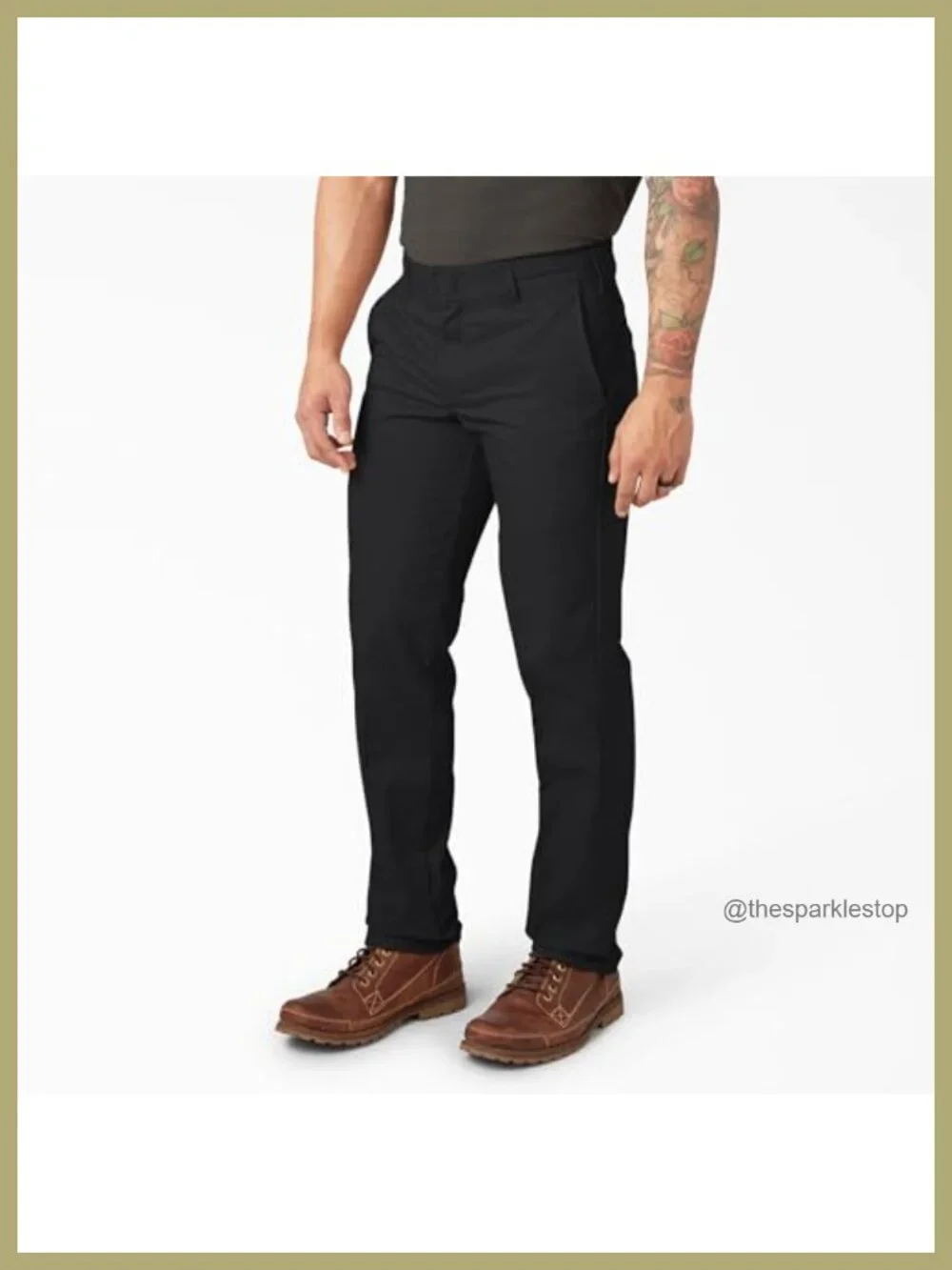 Dickies Men's Slim Fit Tapered Leg Work Pants with Multi-Use Pockets